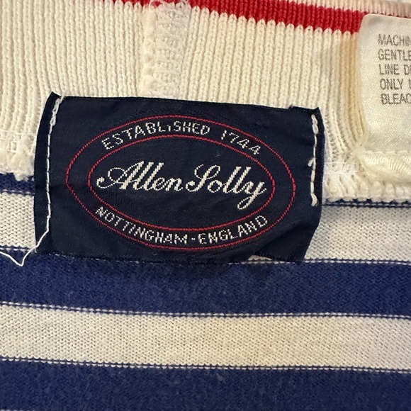 Allen Solly Blue and White Striped Knitwear-100%cotton - Picture 3 of 4